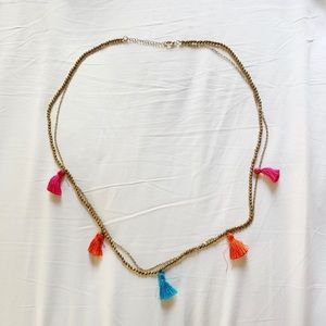 Vibrant Tassel Necklace
